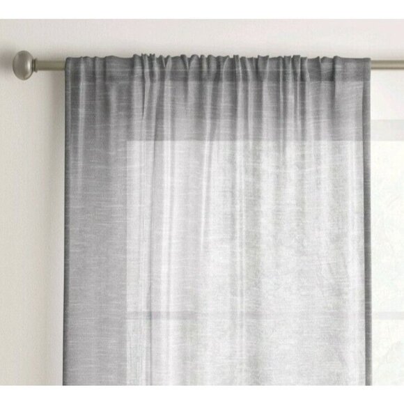 NEW Room Essentials Light Filtering Curtains 2 Panel Set 84"L 42"W Each Gray - Picture 1 of 5